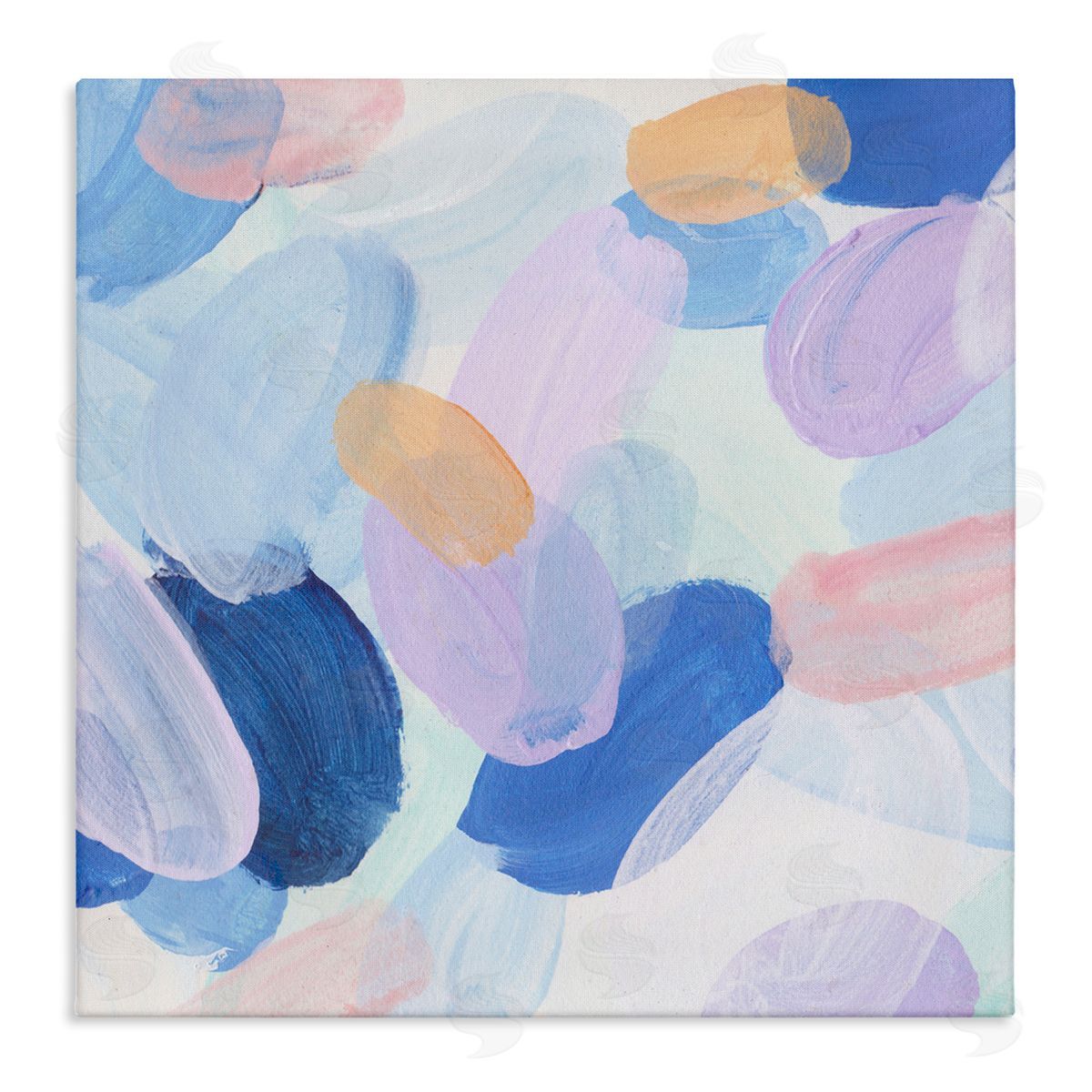 Oblong Shapes Pattern Canvas Wall Art, Home Decor by Melissa Wang