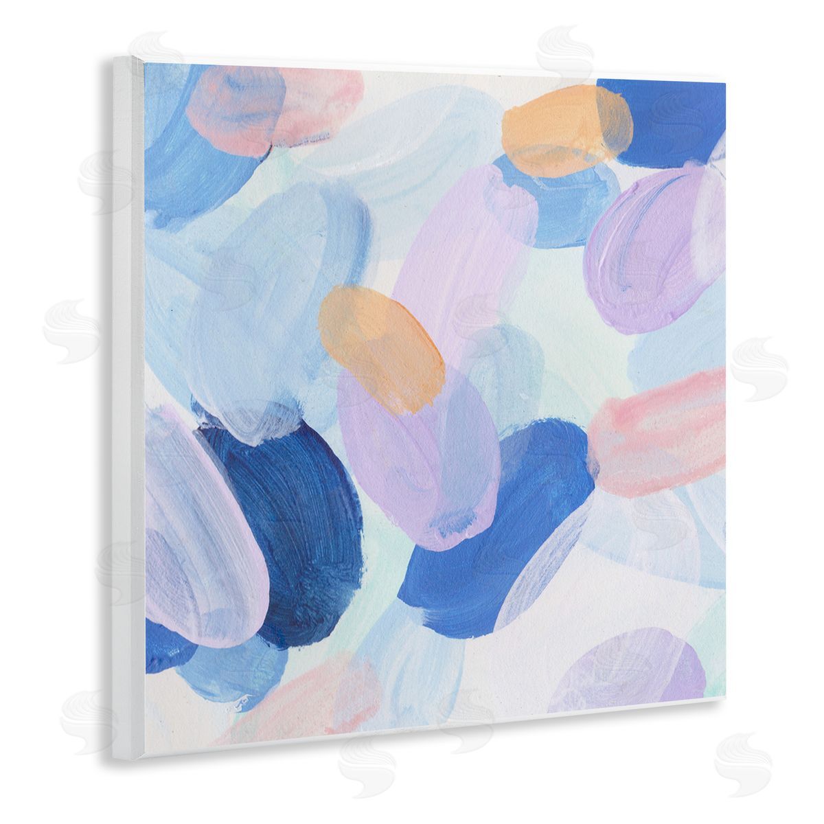 Oblong Shapes Pattern Wood Plaque Wall Art, Home Decor by Melissa Wang
