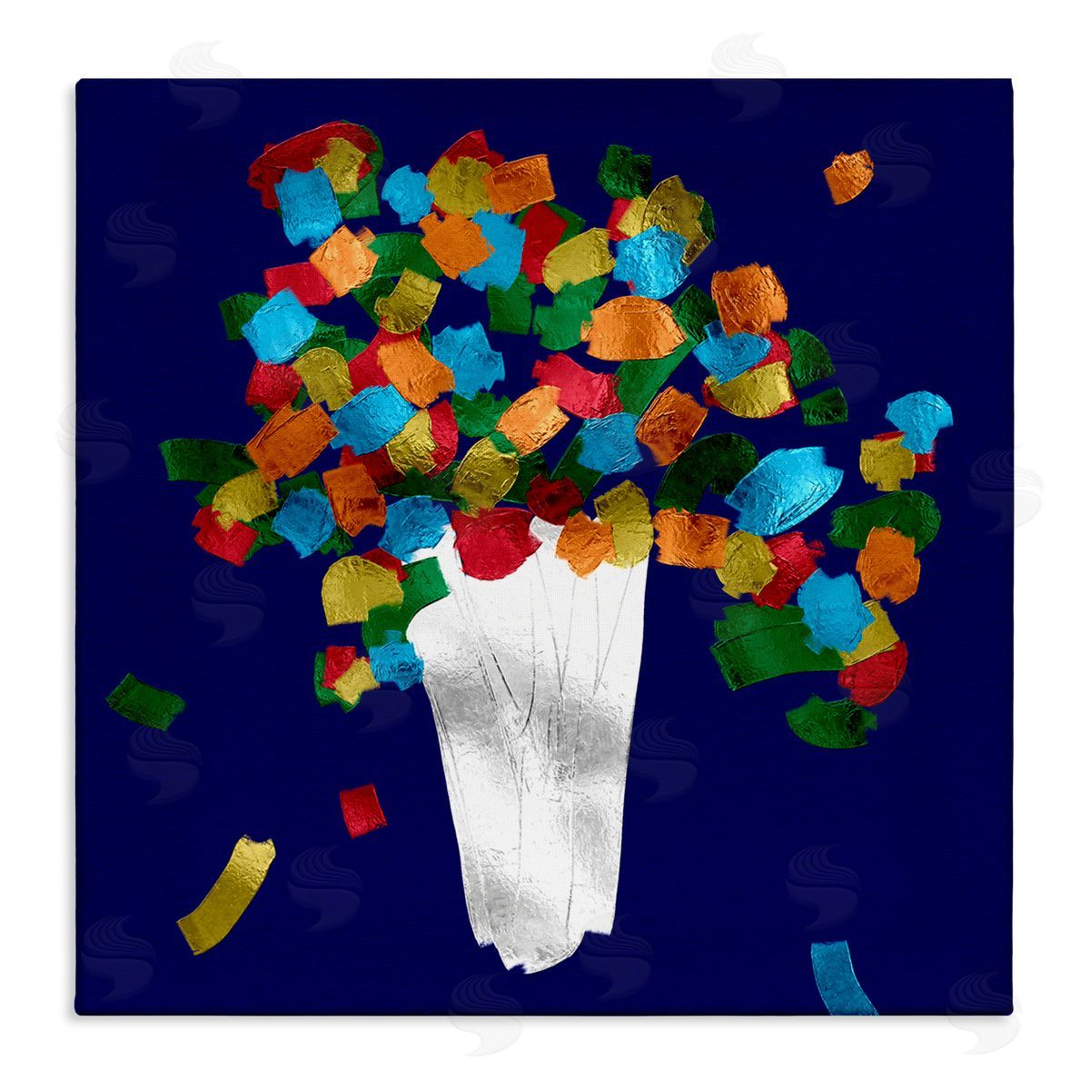 Abstract Flower Vase Canvas Wall Art, Home Decor by Bellasai Art