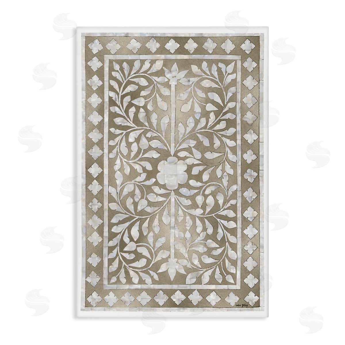 Arabesque Bohemian Pattern Canvas Wall Art, Home Decor by Amber Sterling
