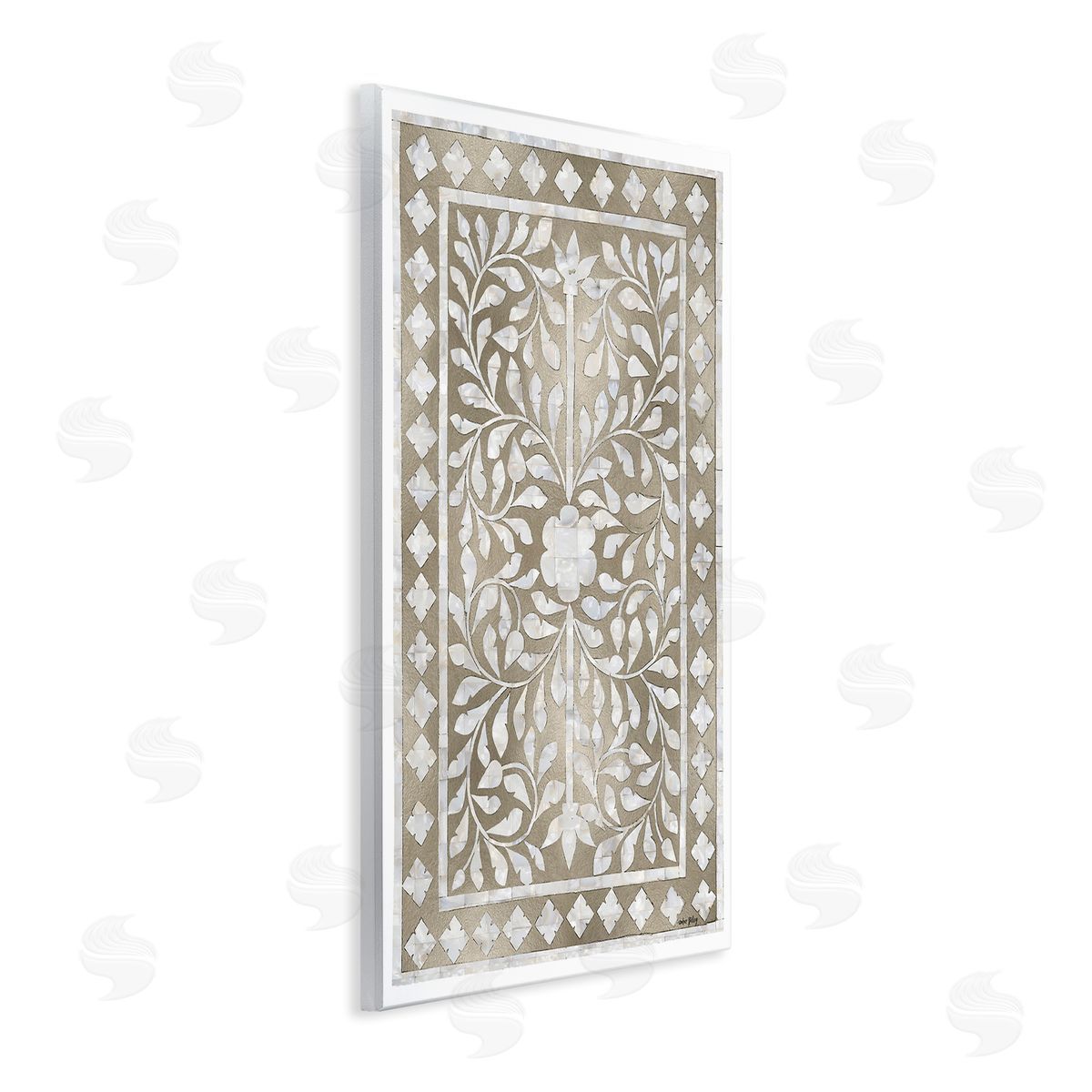 Arabesque Bohemian Pattern Wood Plaque Wall Art, Home Decor by Amber Sterling