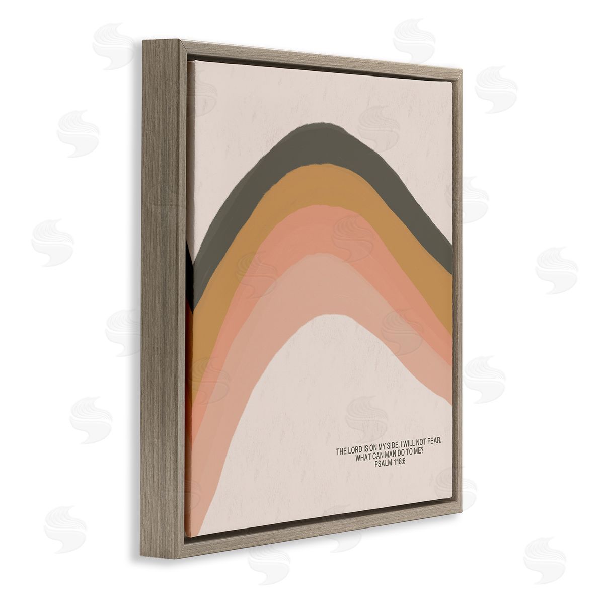 Spiritual Psalm and Rainbow Brown Floating Frame Canvas Wall Art, Home Decor by Amylee Weeks