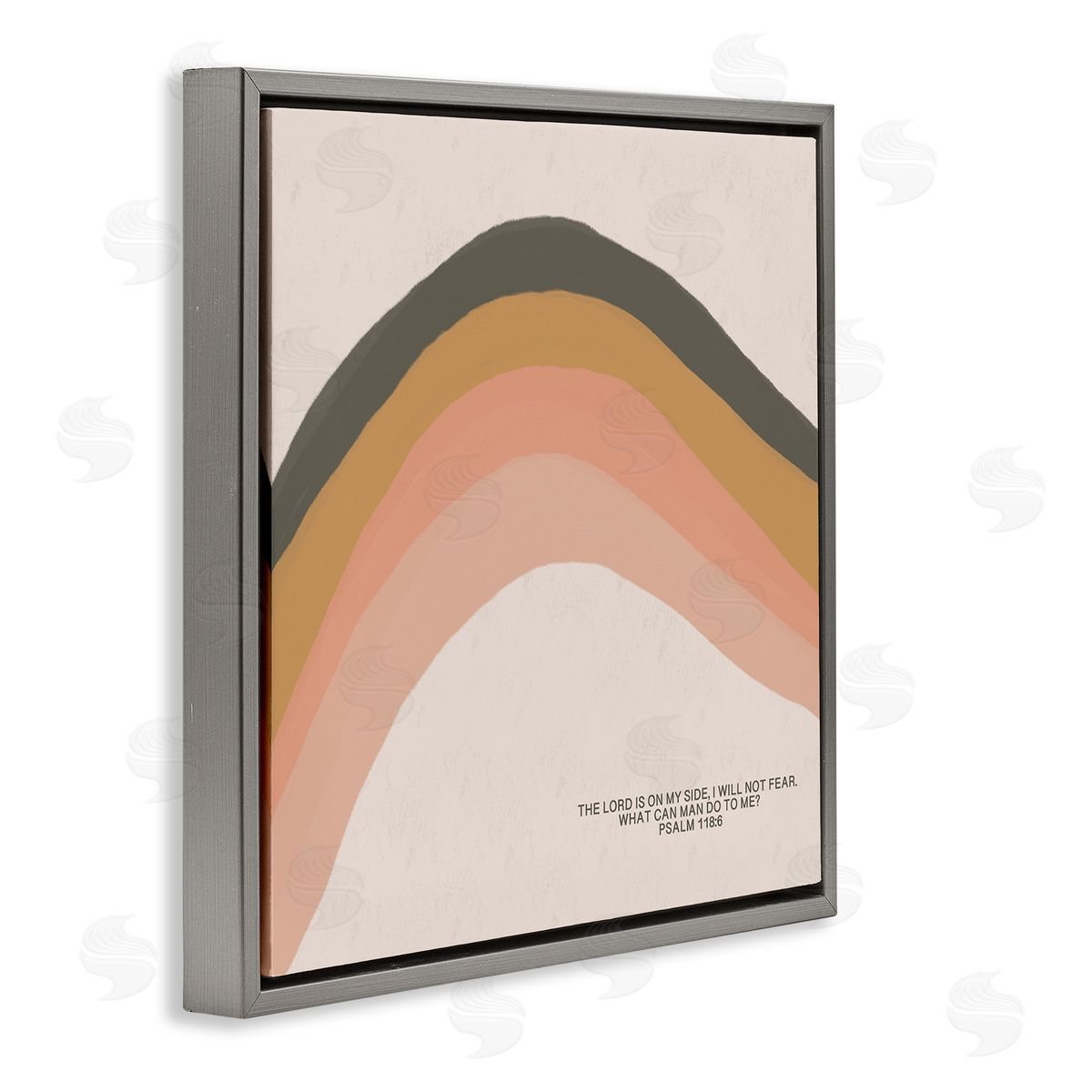 Spiritual Psalm and Rainbow Grey Floating Frame Canvas Wall Art, Home Decor by Amylee Weeks
