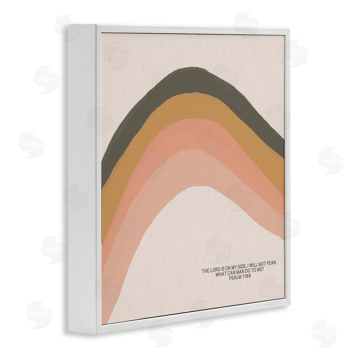 Spiritual Psalm and Rainbow White Frame Print Wall Art, Home Decor by Amylee Weeks