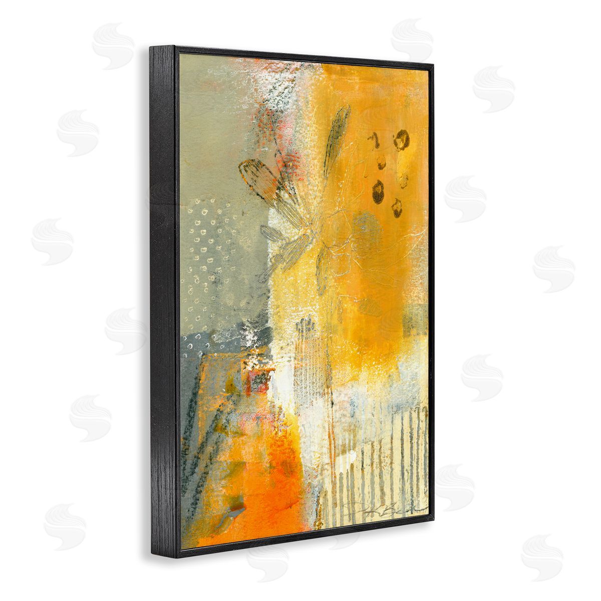 Complex Rustic Abstraction Black Frame Print Wall Art, Home Decor by Pamela K. Beer