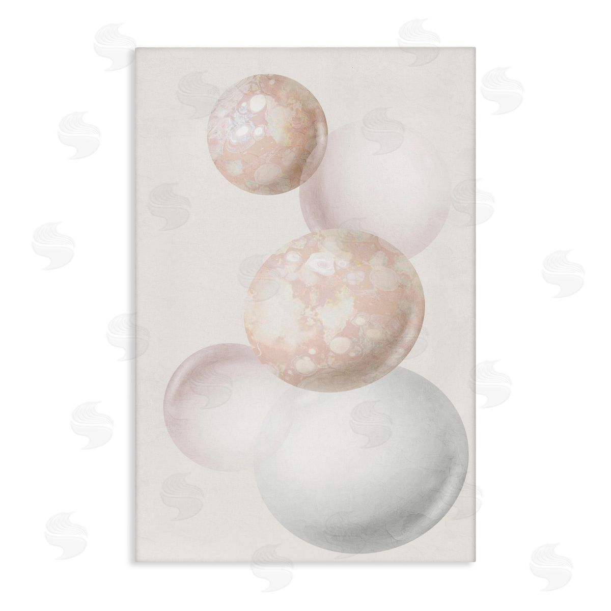 Round Neutral Orbs Canvas Wall Art, Home Decor by Anne Bailey