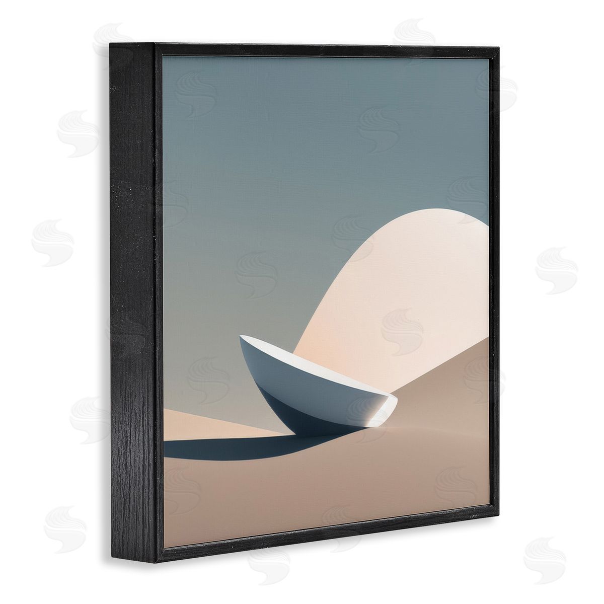 Buried Space Capsule Black Frame Print Wall Art, Home Decor by Denise Dundon