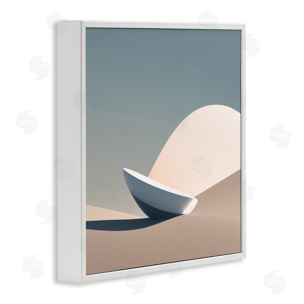 Buried Space Capsule White Frame Print Wall Art, Home Decor by Denise Dundon