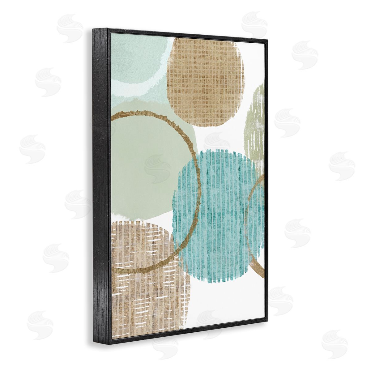 Good Times Ahead Shapes Black Frame Print Wall Art, Home Decor by Flora Kouta