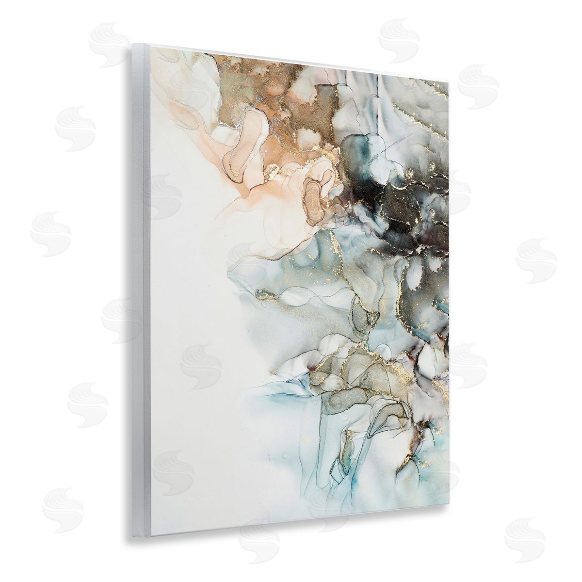 Glam and Neutral Abstraction Wood Plaque Wall Art, Home Decor by Incado
