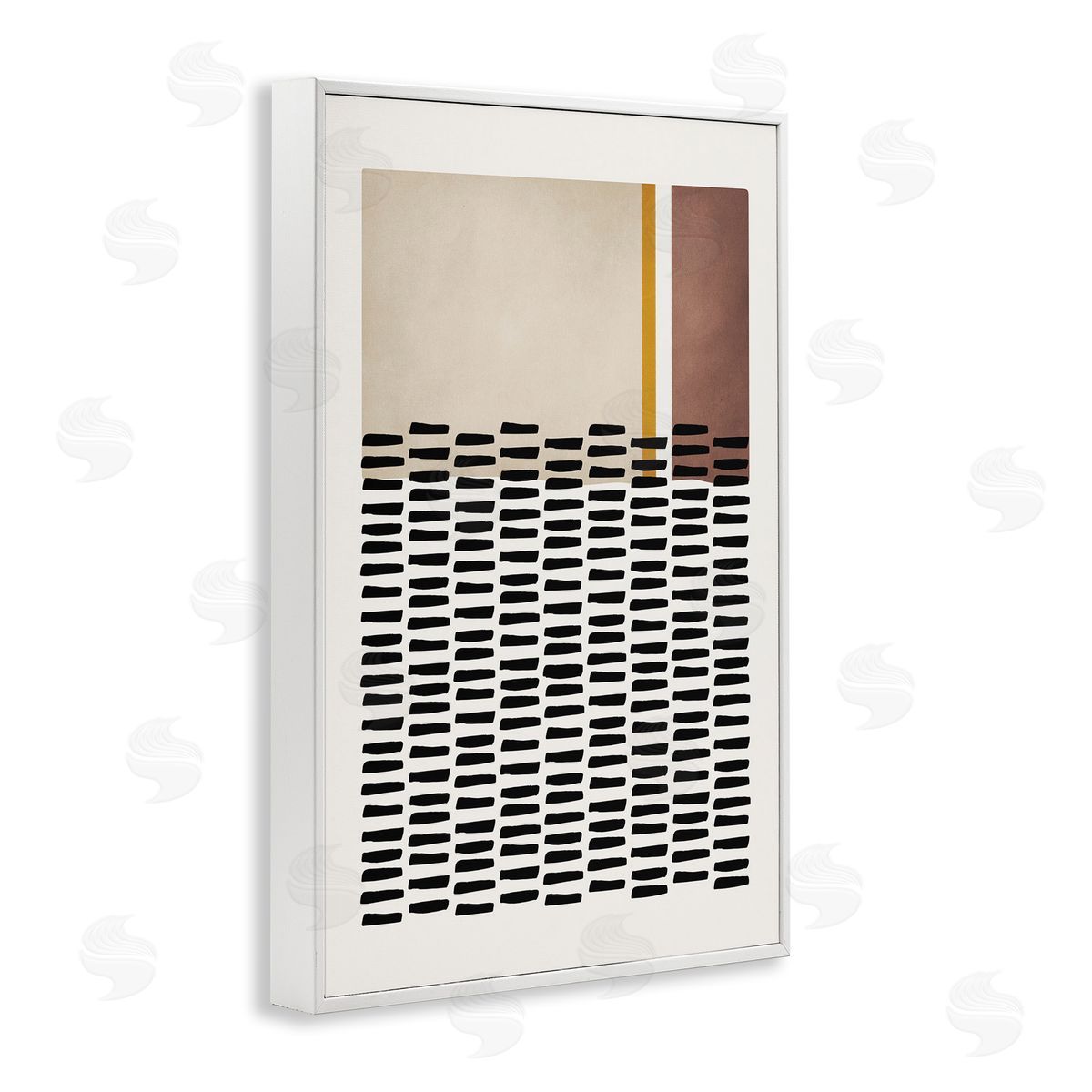 Cosby Street Patterned White Frame Print Wall Art, Home Decor by JJ Design House, LLC.