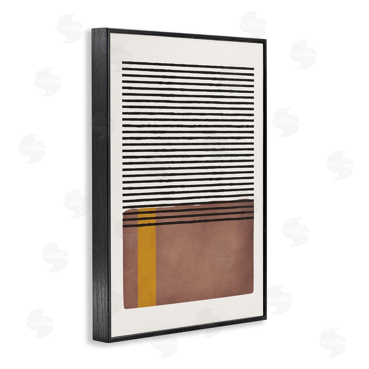 Cosby Street Abstraction Black Frame Print Wall Art, Home Decor by JJ Design House, LLC.