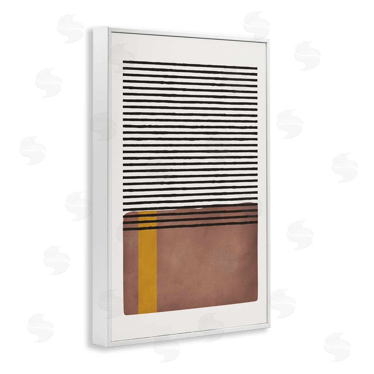 Cosby Street Abstraction White Frame Print Wall Art, Home Decor by JJ Design House, LLC.
