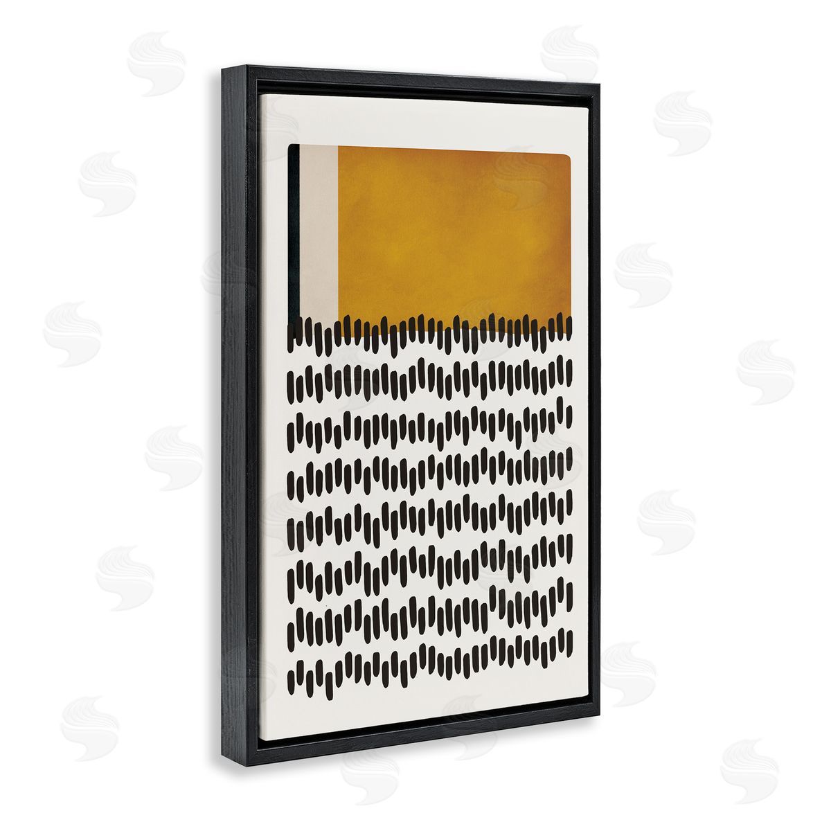 Geometric Crosby Street Black Floating Frame Canvas Wall Art, Home Decor by JJ Design House, LLC.