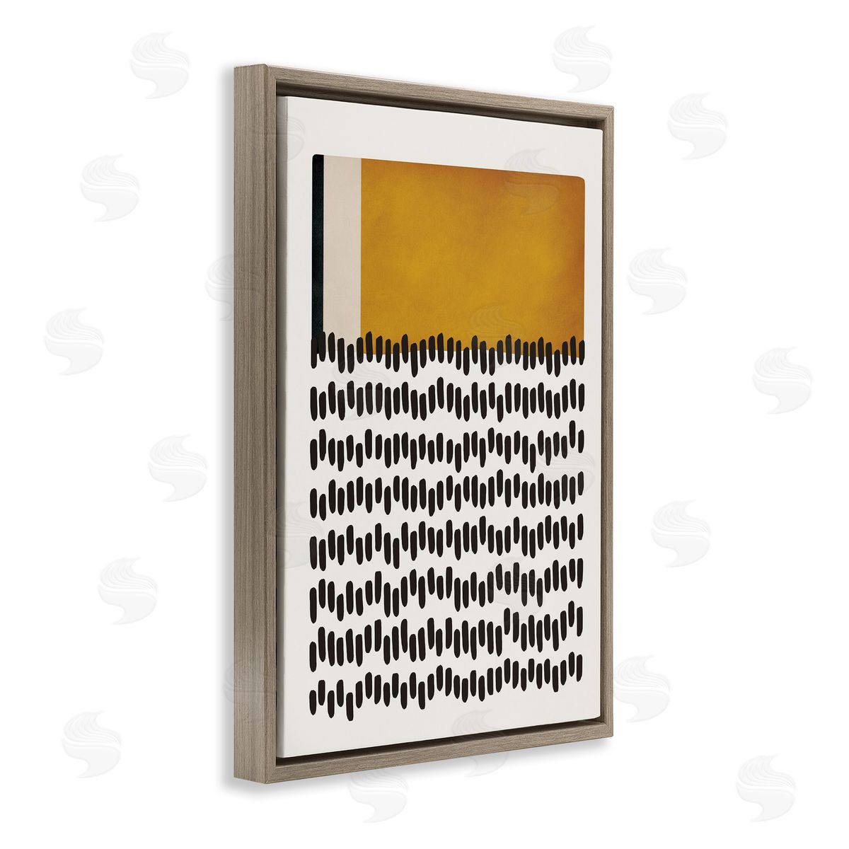 Geometric Crosby Street Brown Floating Frame Canvas Wall Art, Home Decor by JJ Design House, LLC.