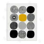 Lisa Nohren | Patterned Circles Yellow Accent