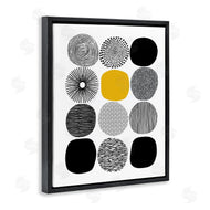Lisa Nohren | Patterned Circles Yellow Accent