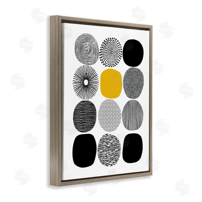 Lisa Nohren | Patterned Circles Yellow Accent