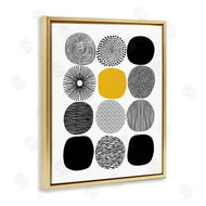 Lisa Nohren | Patterned Circles Yellow Accent
