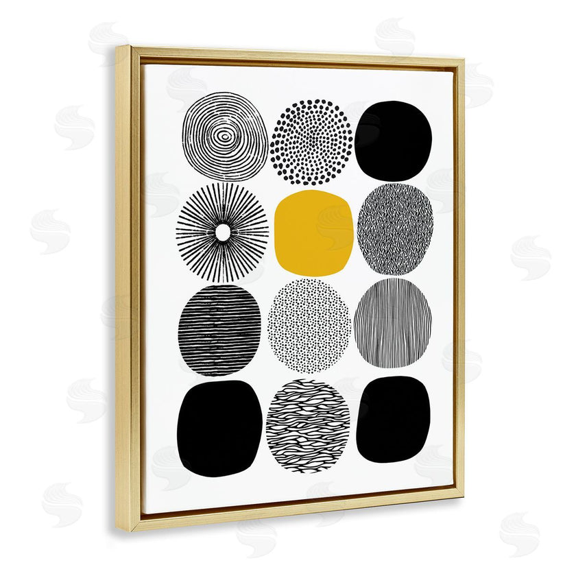 Lisa Nohren | Patterned Circles Yellow Accent