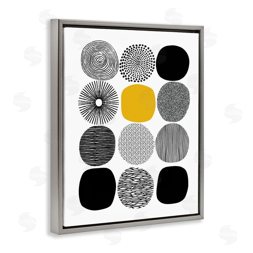 Lisa Nohren | Patterned Circles Yellow Accent