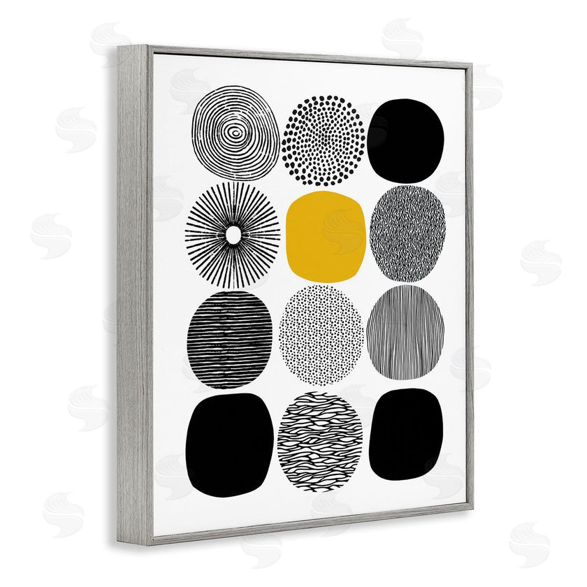 Lisa Nohren | Patterned Circles Yellow Accent