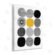 Lisa Nohren | Patterned Circles Yellow Accent
