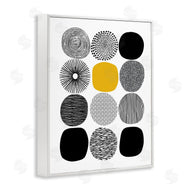 Lisa Nohren | Patterned Circles Yellow Accent