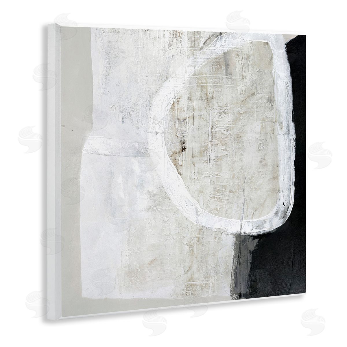 Modern Neutral Abstraction Wood Plaque Wall Art, Home Decor by Design Fabrikken