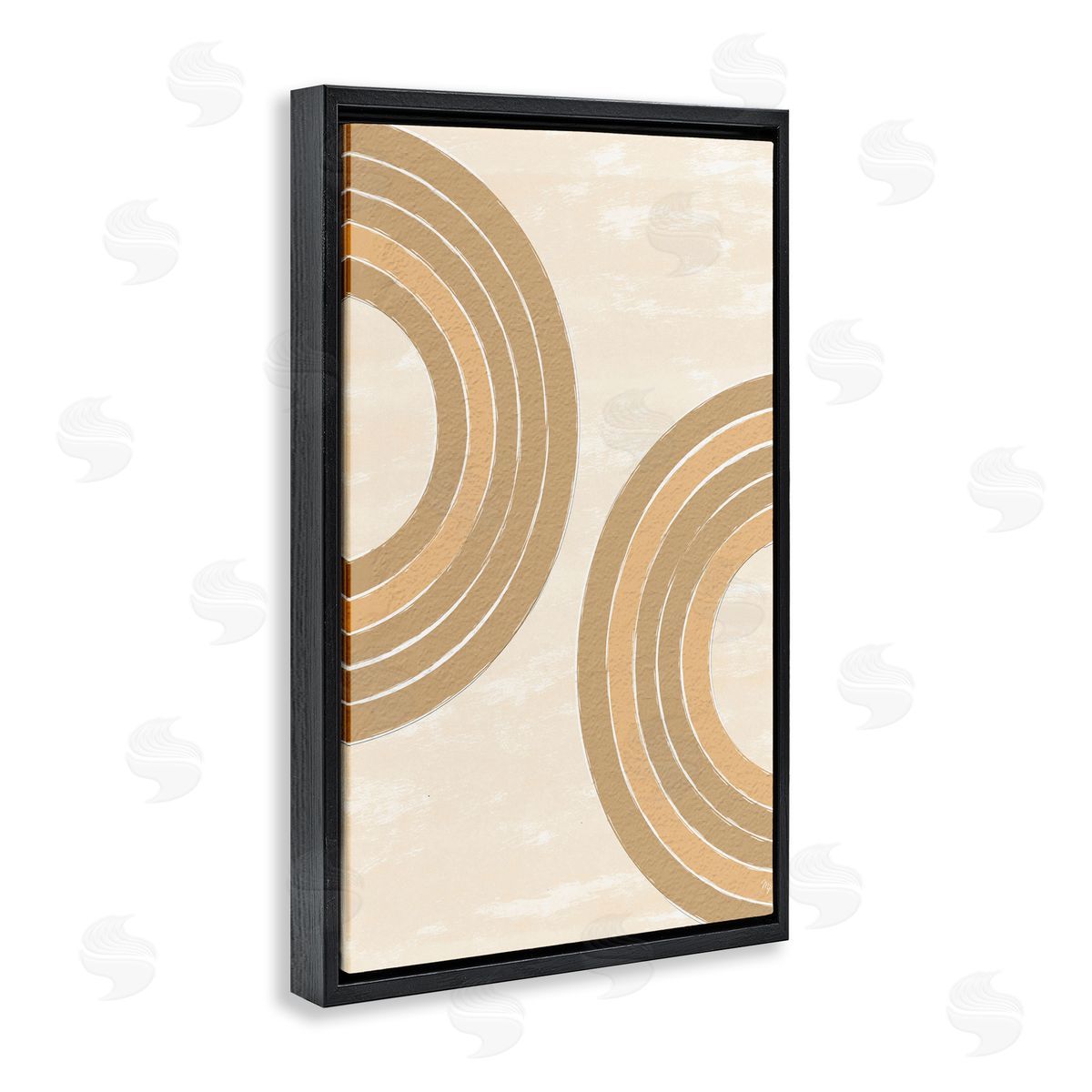 Neutral Arch Expressions Black Floating Frame Canvas Wall Art, Home Decor by Martina Pavlova