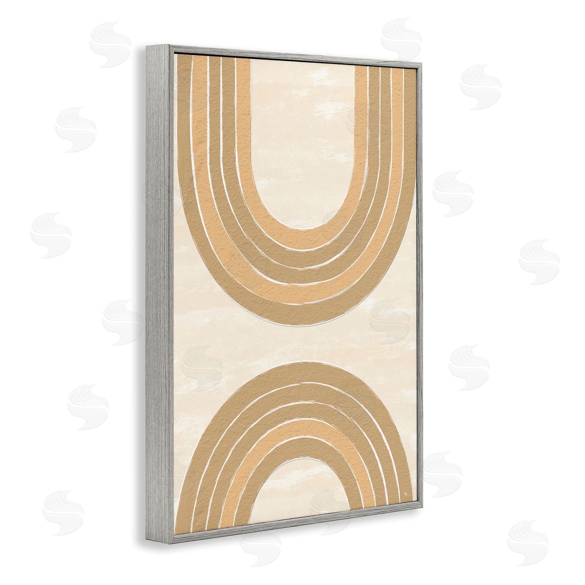 Neutral Rainbow Arches Grey Frame Print Wall Art, Home Decor by Martina Pavlova