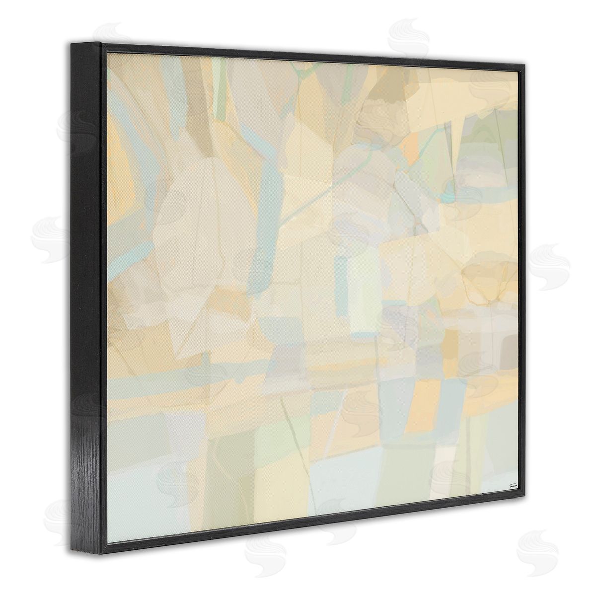Geometric Neutral Expression Black Frame Print Wall Art, Home Decor by Michael Tienhaara