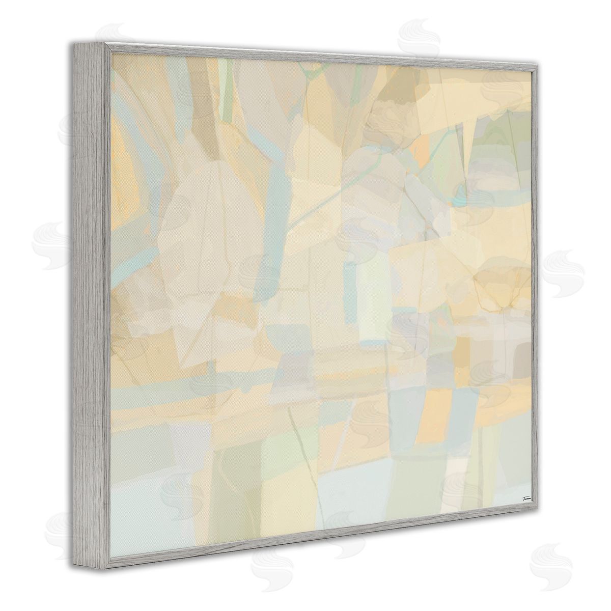 Geometric Neutral Expression Grey Frame Print Wall Art, Home Decor by Michael Tienhaara
