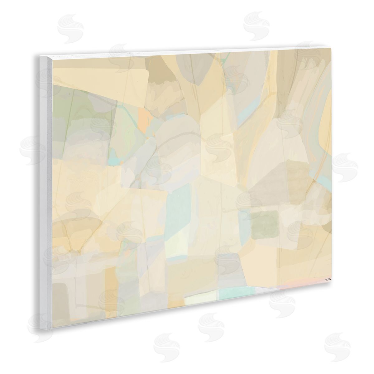 Neutral Geometric Pattern Wood Plaque Wall Art, Home Decor by Michael Tienhaara