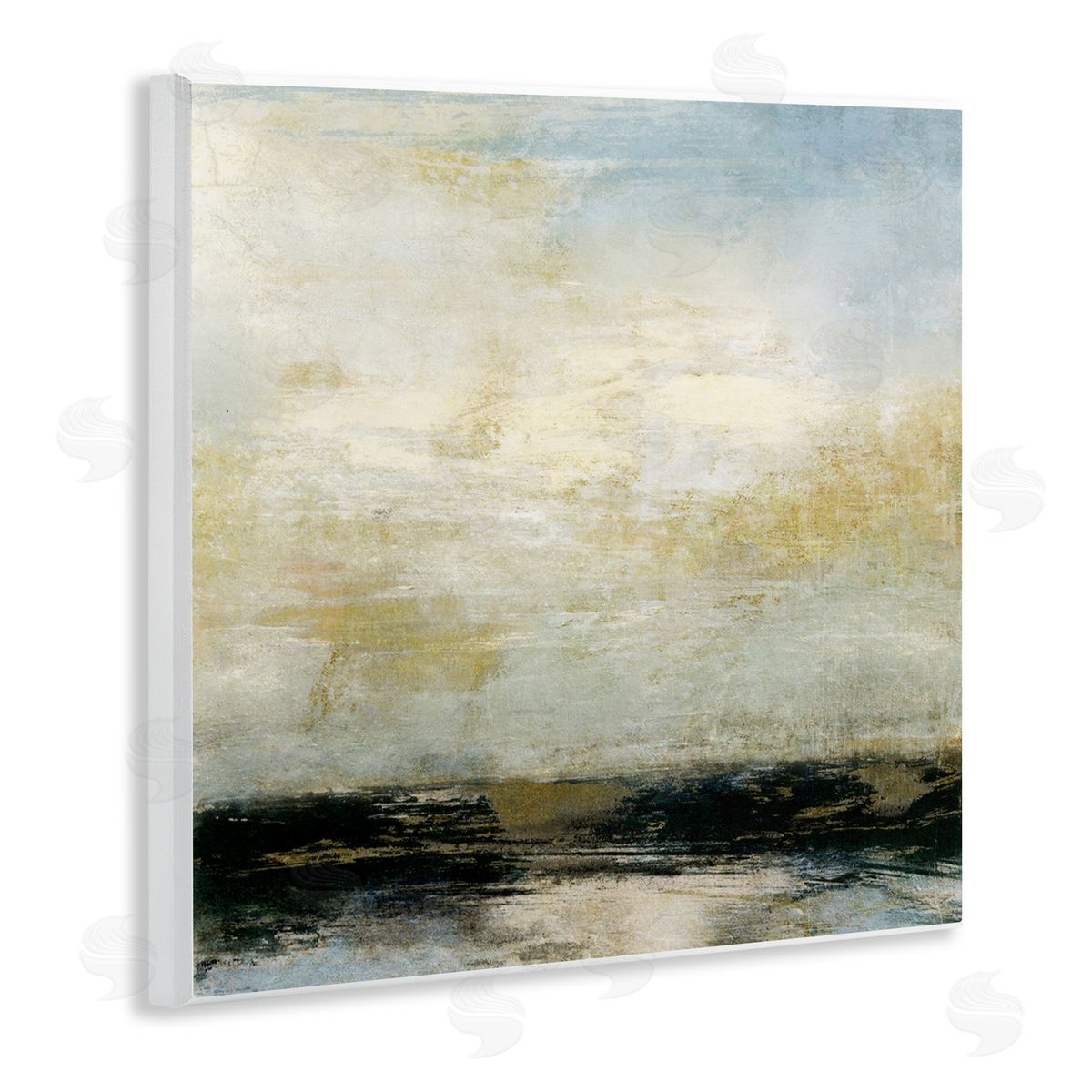 Abstract Paint Streak Landscape Wood Plaque Wall Art, Home Decor by Suzanne Nicoll