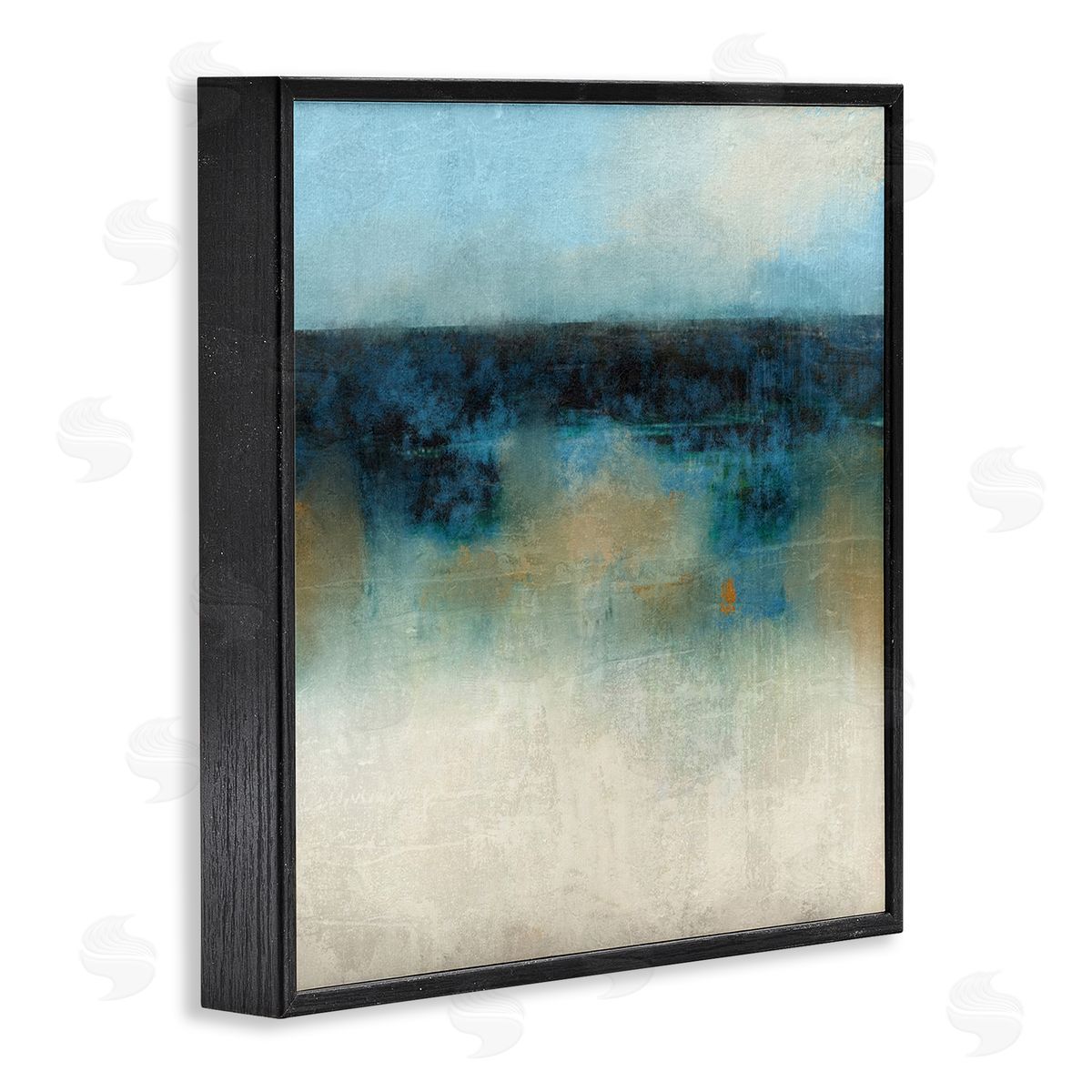 Foggy Ocean Beach Scene Black Frame Print Wall Art, Home Decor by Suzanne Nicoll