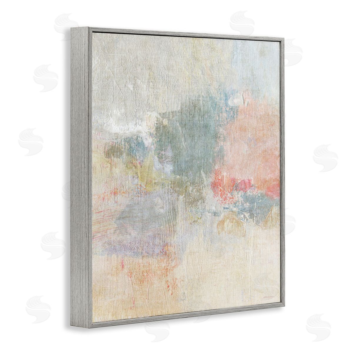 Soft Ombre Abstraction Grey Frame Print Wall Art, Home Decor by Suzanne Nicoll