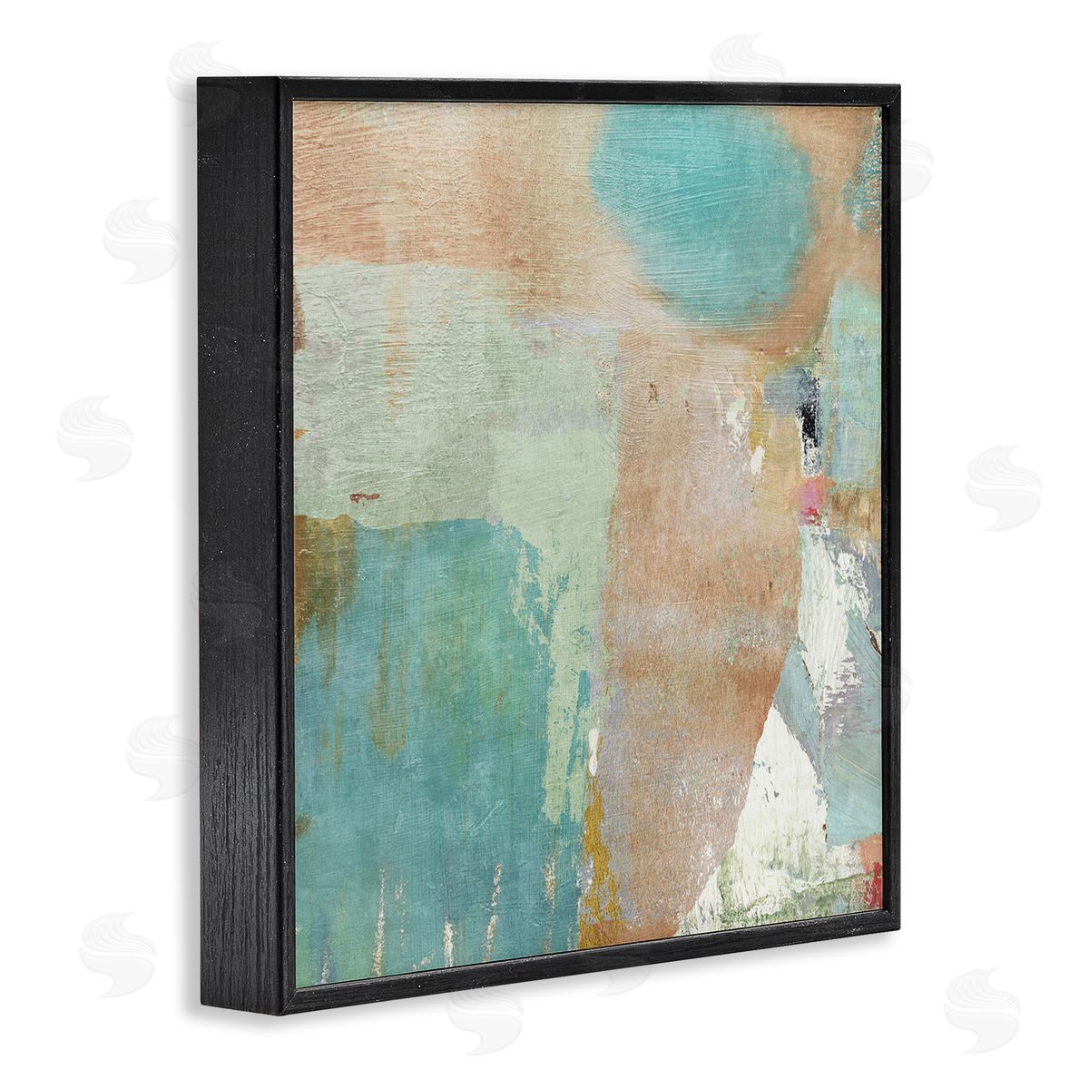 Rustic Paint Strokes Black Frame Print Wall Art, Home Decor by Suzanne Nicoll