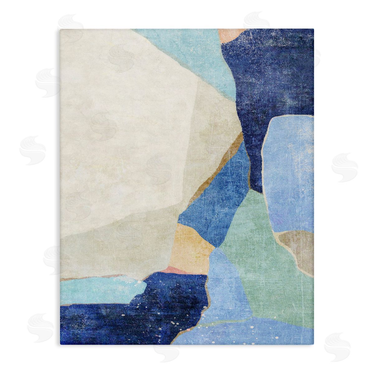 Geometric Patterned Shapes Canvas Wall Art, Home Decor by Suzanne Nicoll