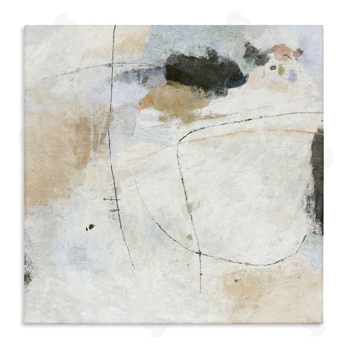 Neutral Abstract Pattern Canvas Wall Art, Home Decor by Suzanne Nicoll