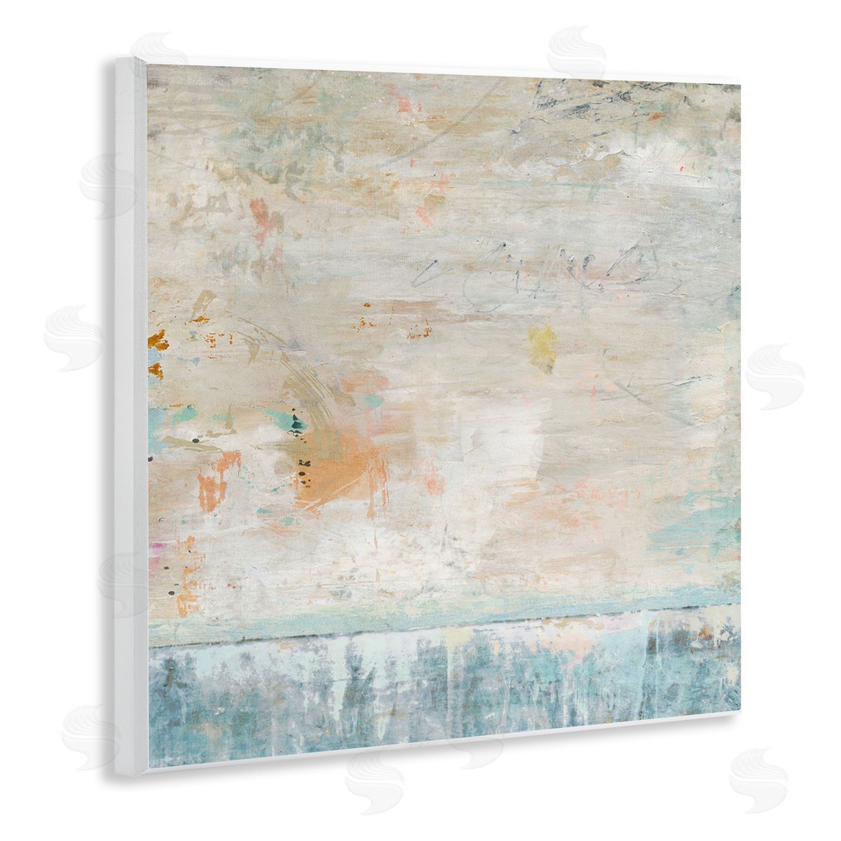 Rustic Abstract Paint Strokes Wood Plaque Wall Art, Home Decor by Suzanne Nicoll