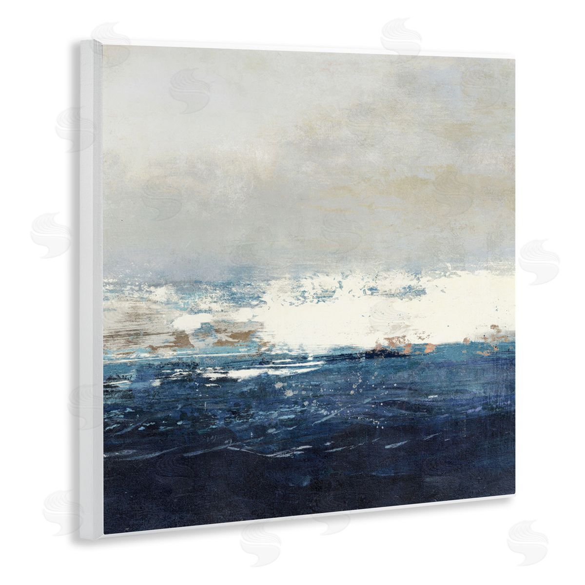Abstract Ocean Tide Wood Plaque Wall Art, Home Decor by Suzanne Nicoll
