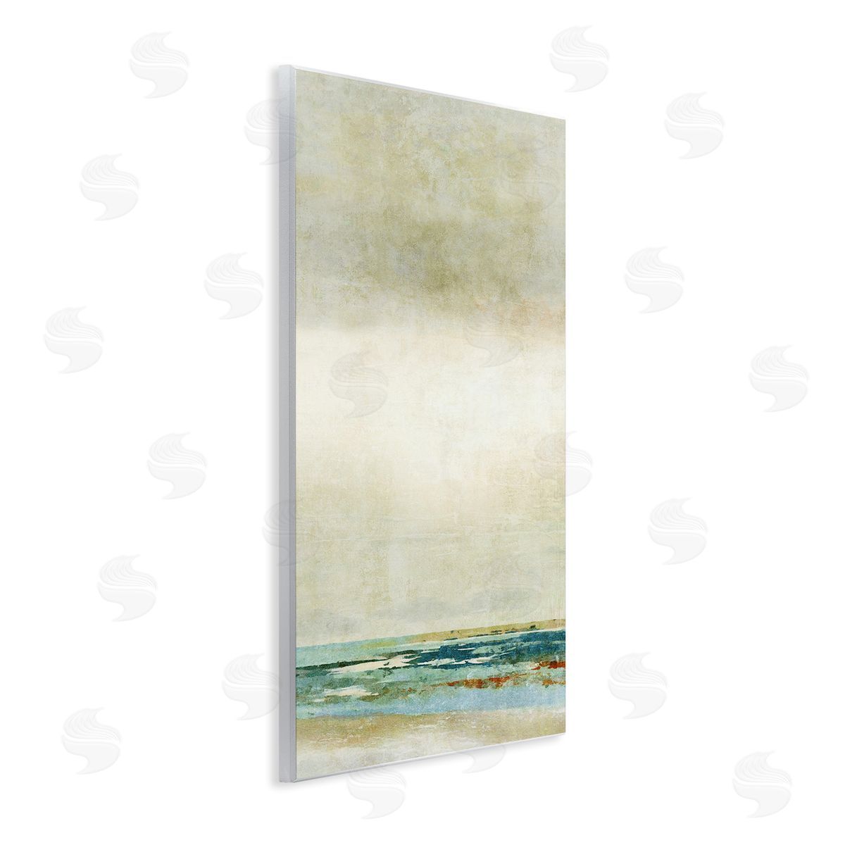 Neutral Beige Beach Abstraction Wood Plaque Wall Art, Home Decor by Suzanne Nicoll
