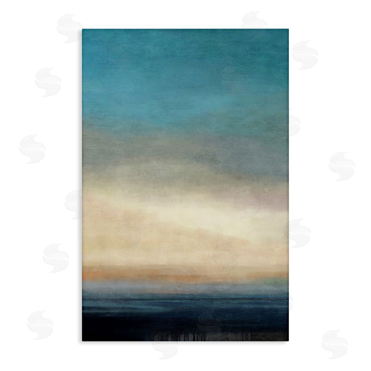 Deep Blue Ocean Abstract Canvas Wall Art, Home Decor by Suzanne Nicoll