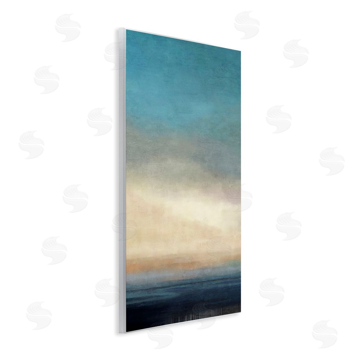 Deep Blue Ocean Abstract Wood Plaque Wall Art, Home Decor by Suzanne Nicoll