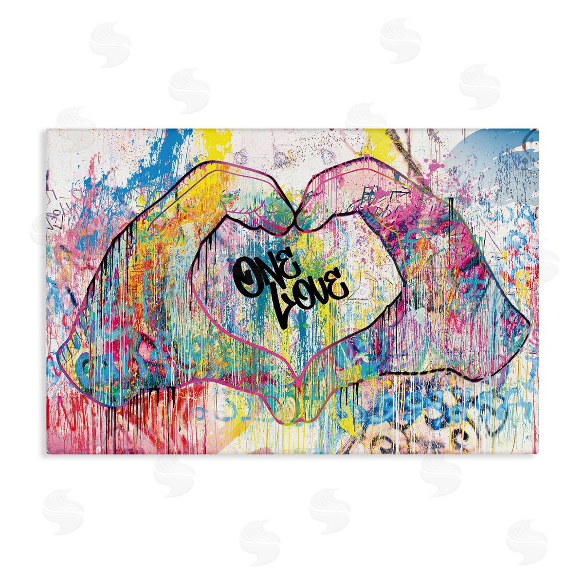 Urban One Love Heart Symbol Canvas Wall Art, Home Decor by Porter Hastings