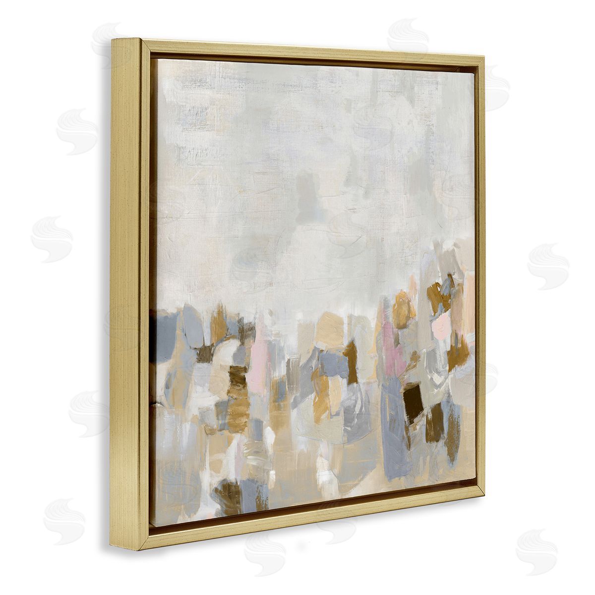 Beige Southwestern Rustic Gold Floating Frame Canvas Wall Art, Home Decor by Rachel Springer