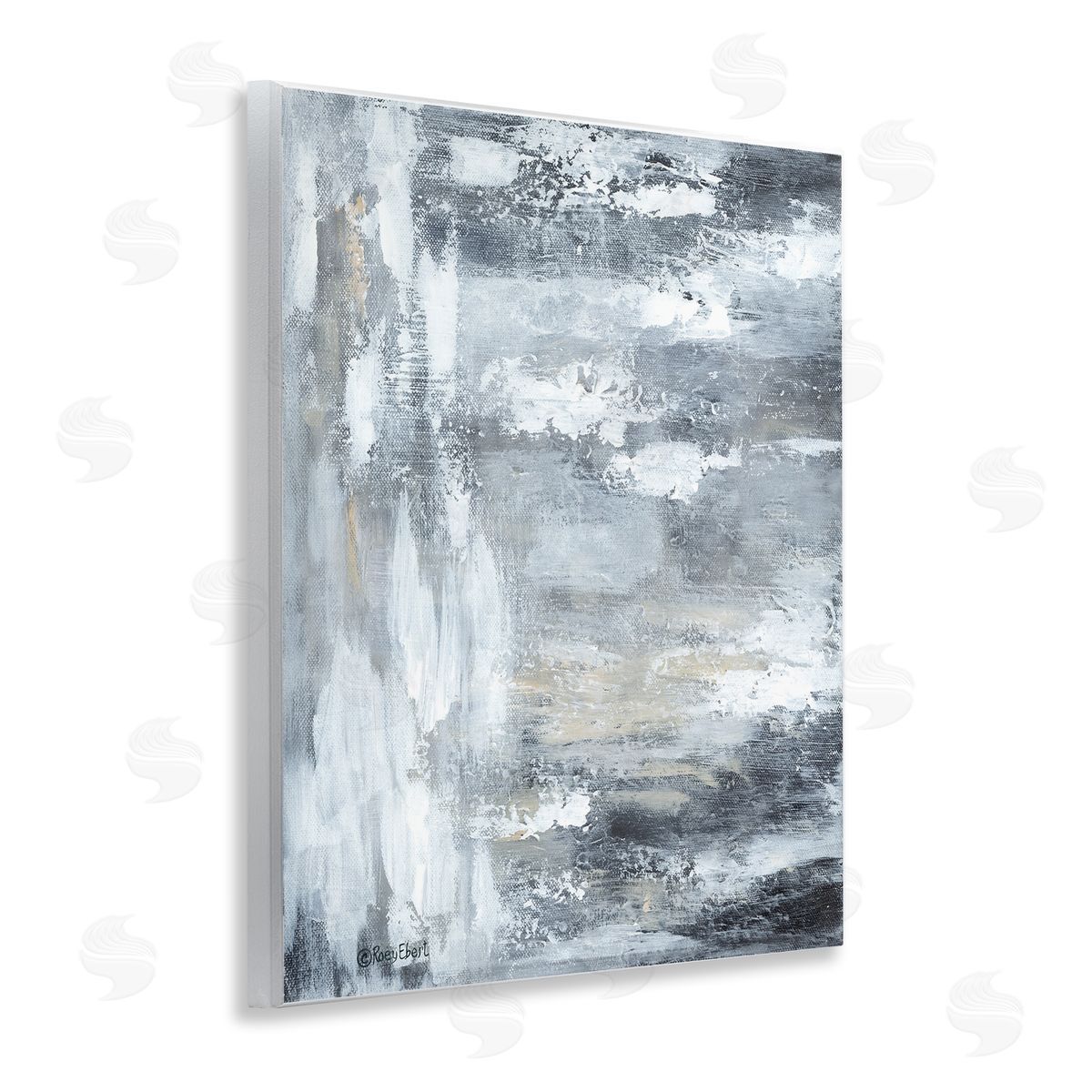Grey Brushed Abstraction Wood Plaque Wall Art, Home Decor by Roy Ebert