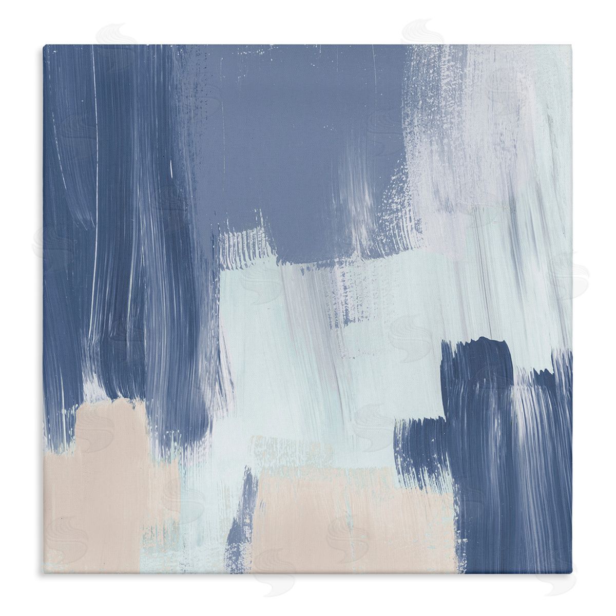 Restless Blue Mind Abstract Canvas Wall Art, Home Decor by Lucille Price