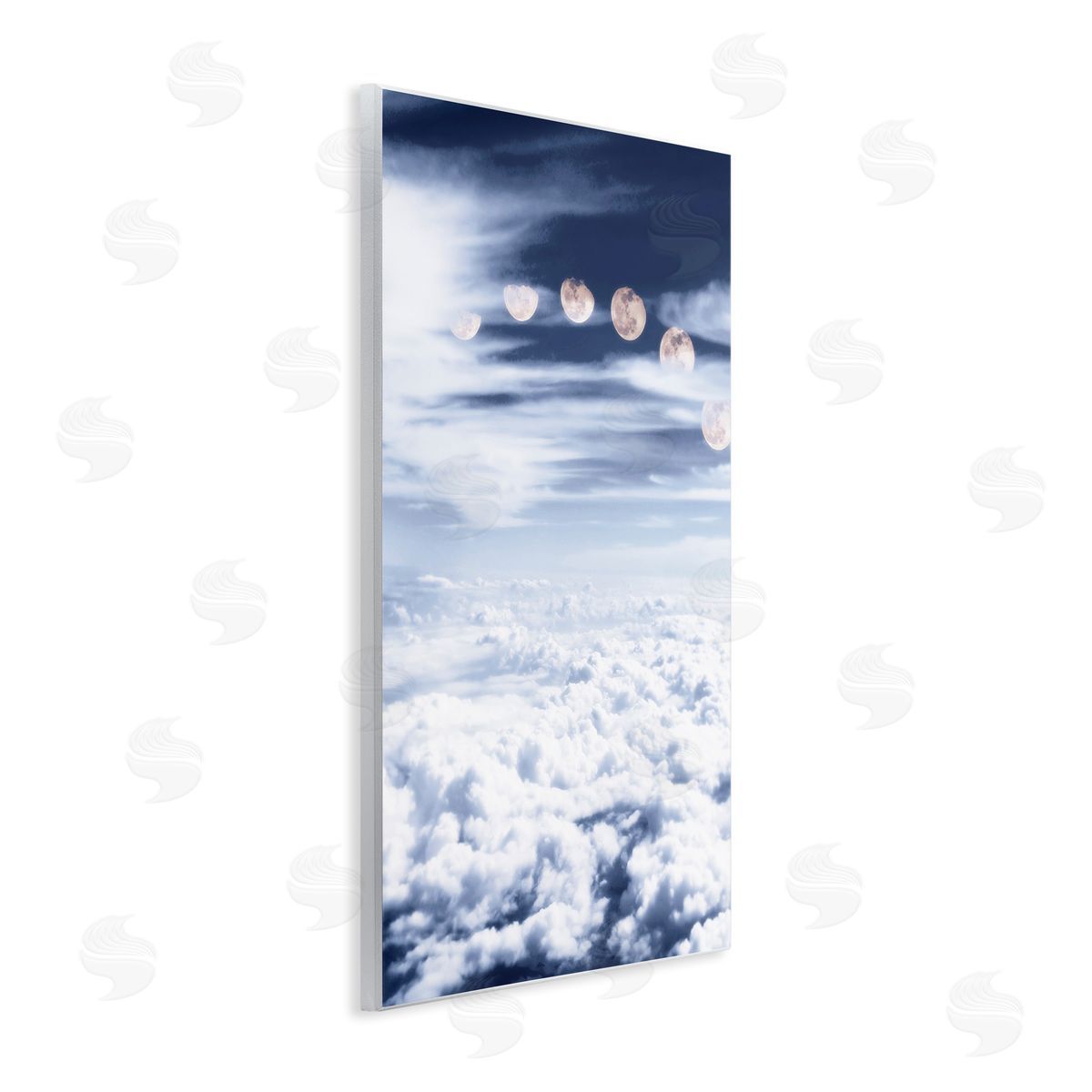 Moon Phases Over Clouds Wood Plaque Wall Art, Home Decor by Sundance Group